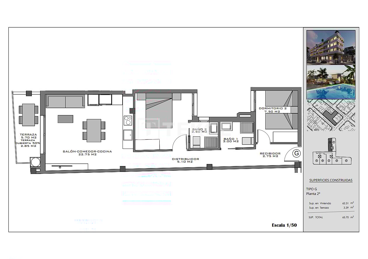 Appartement à Santa Pola, Espagne, 53 m² - image 16
