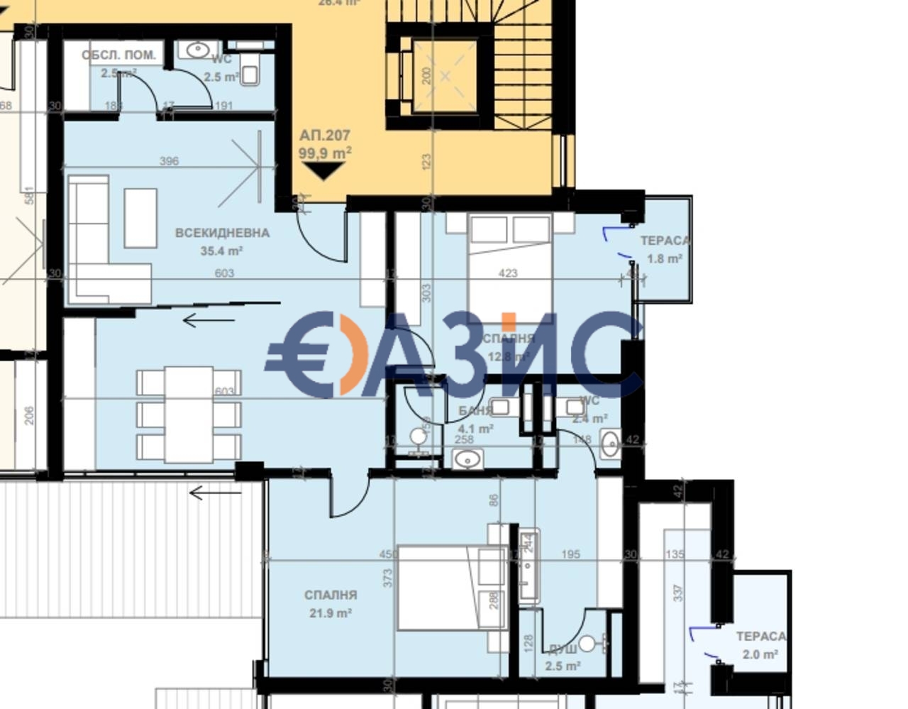 Appartamenti a Sveti Vlas, Bulgaria, 119.4 m² - foto 6