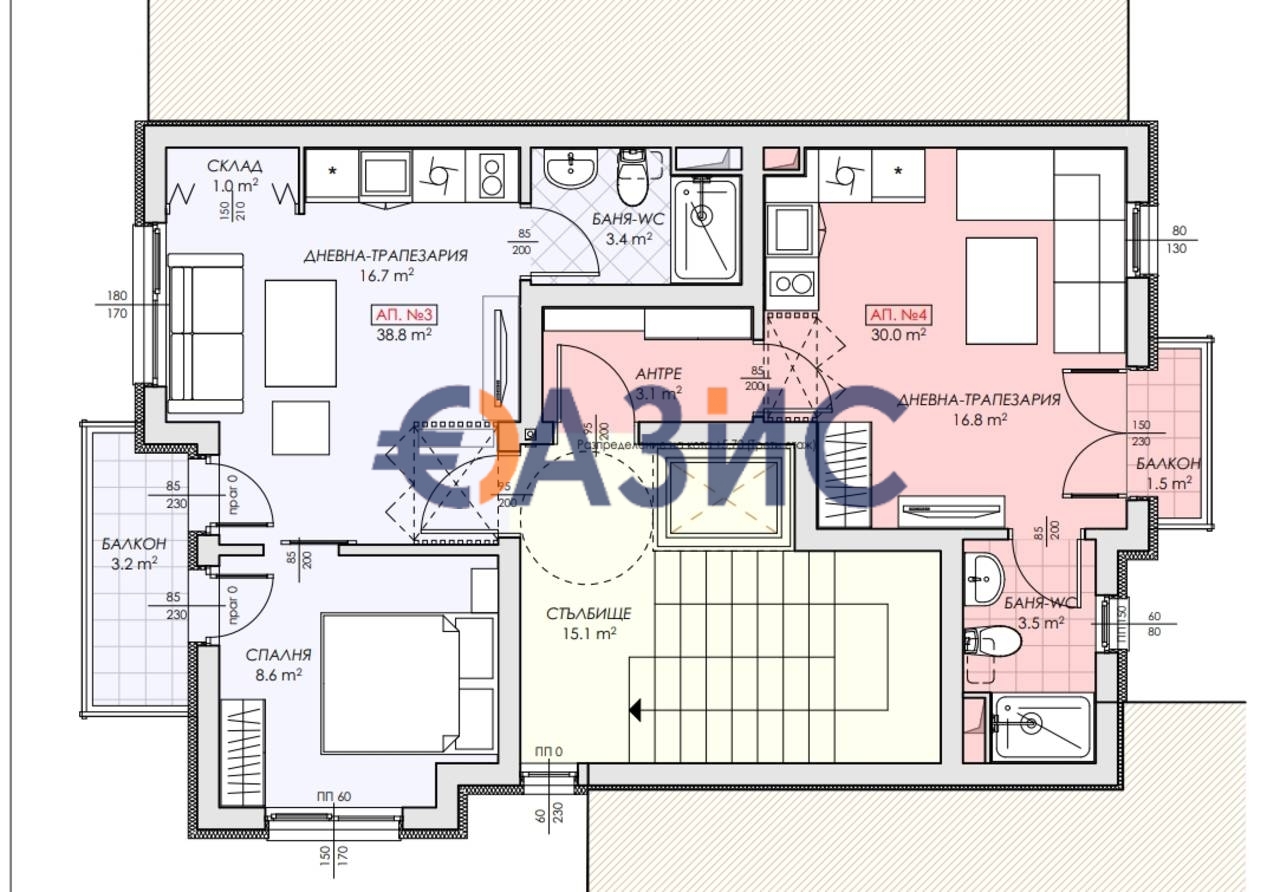 Apartamento en Nesebar, Bulgaria, 39.5 m² - imagen 15