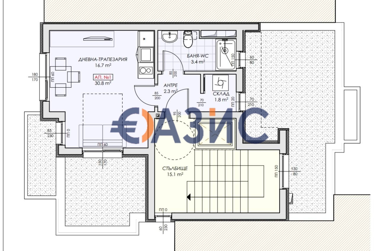 Apartment in Nesebar, Bulgaria, 40.6 m² - picture 16
