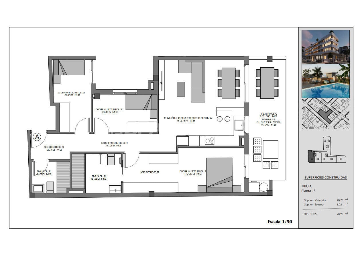 Ático en Santa Pola, España, 65 m² - imagen 1