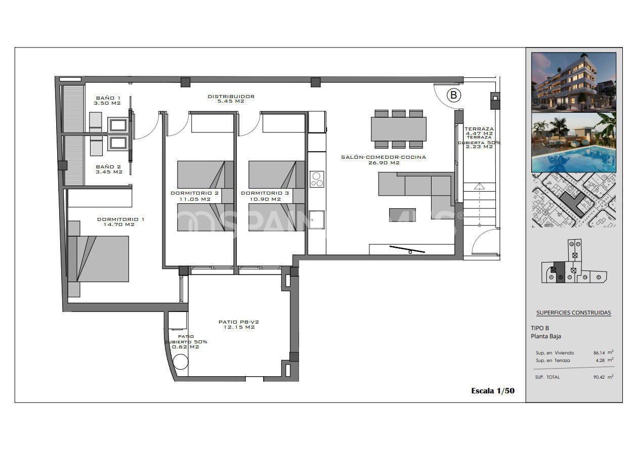 Penthouse in Santa Pola, Spanien, 87 m² - Foto 12