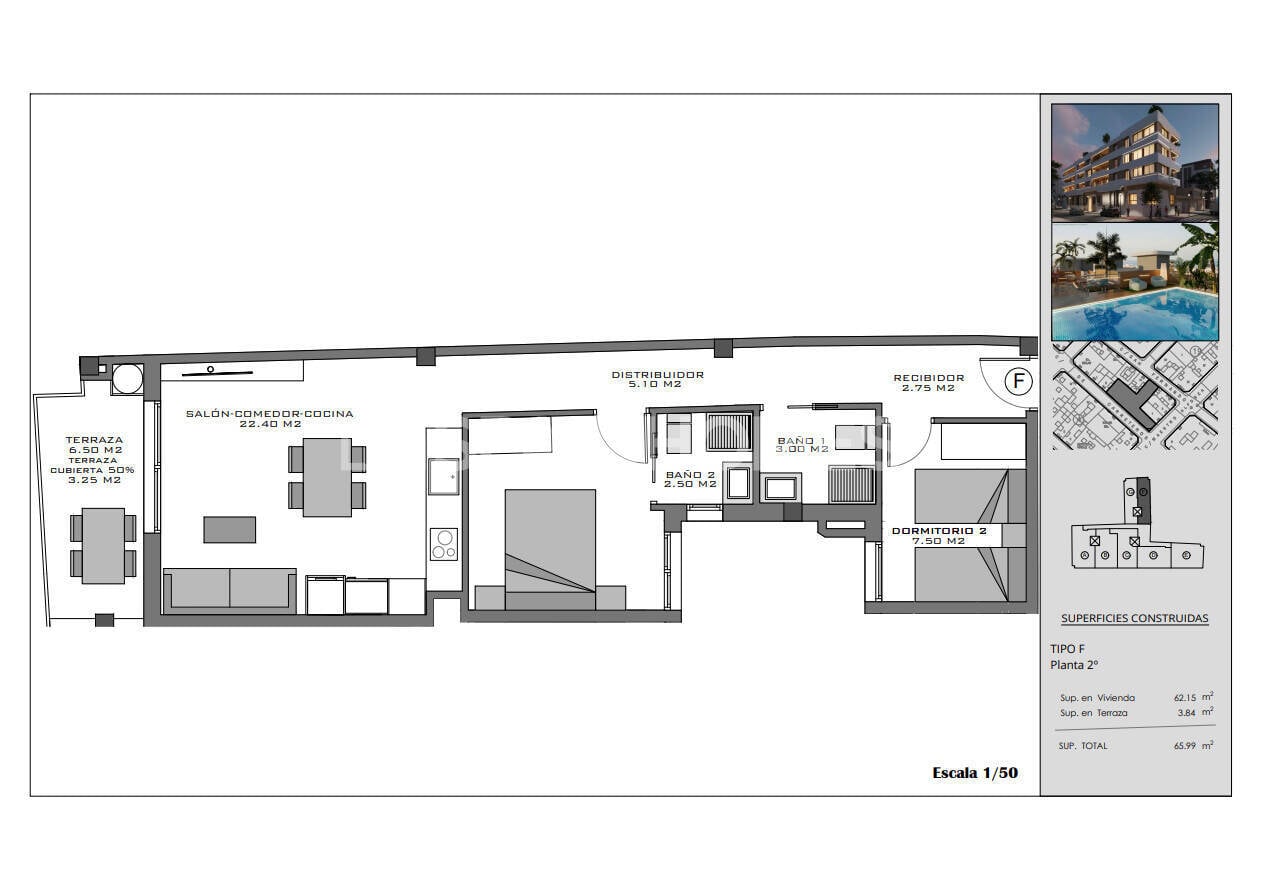 Apartment in Santa Pola, Spain, 53 m² - picture 16