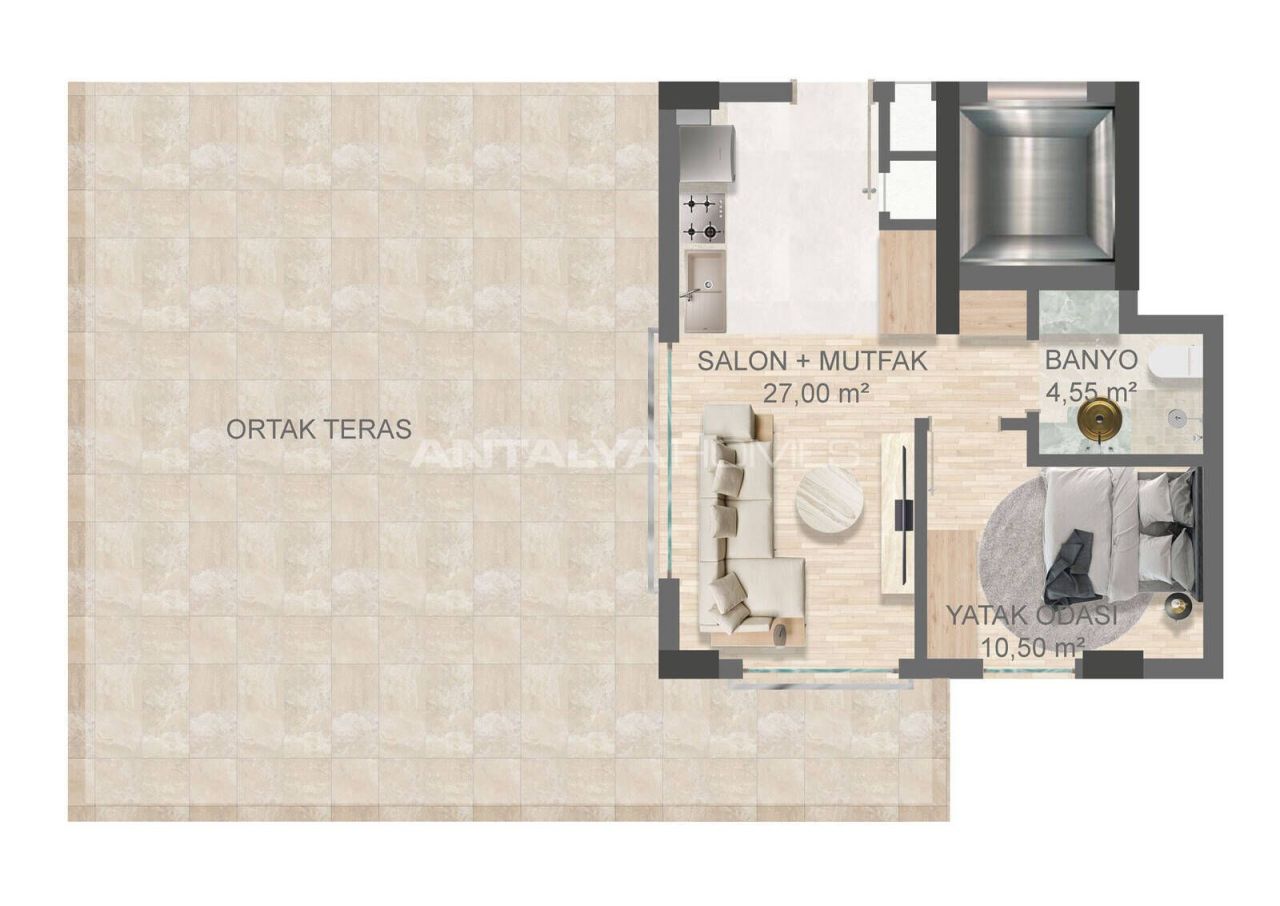 Appartamenti a Antalya, Turchia, 55 m² - foto 18