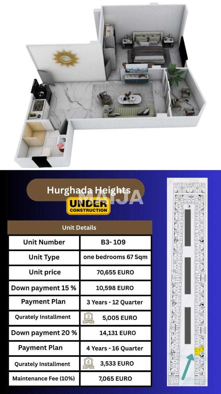 Appartamenti a Hurghada, Egitto, 65 m² - foto 2