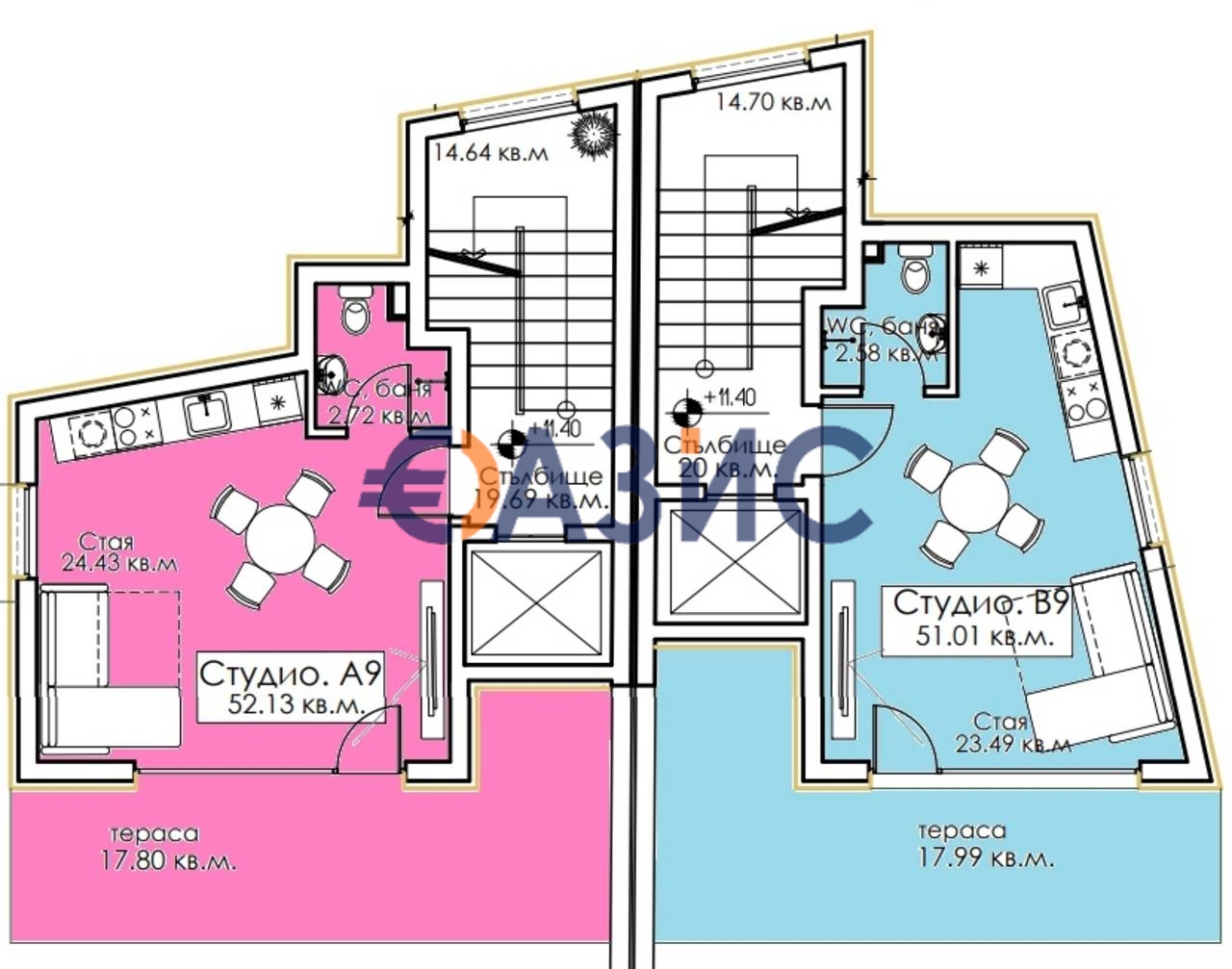 Appartamenti a Sozopol, Bulgaria, 59.4 m² - foto 12