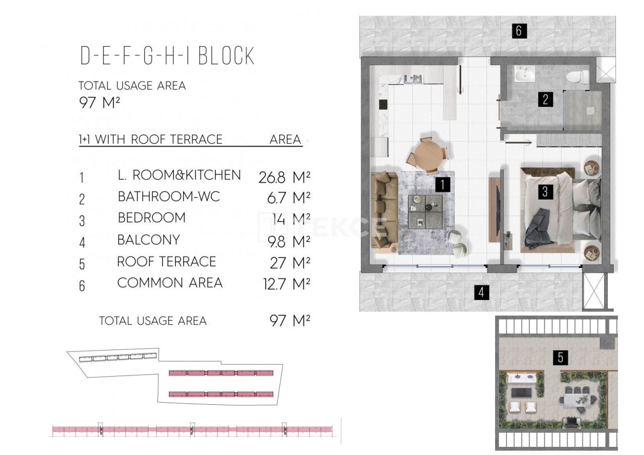 Apartment in Gazimağusa, Zypern, 60 m² - Foto 18