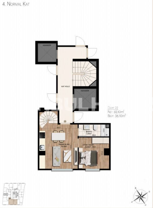 Penthouse in Istanbul, Turkey, 73 m² - picture 2