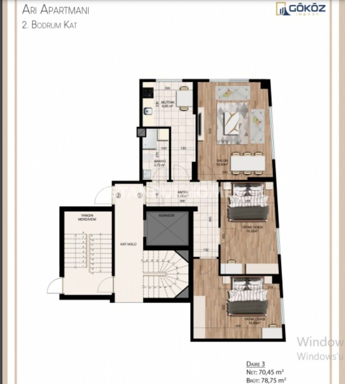 Appartamenti a Istanbul, Turchia, 62 m² - foto 3