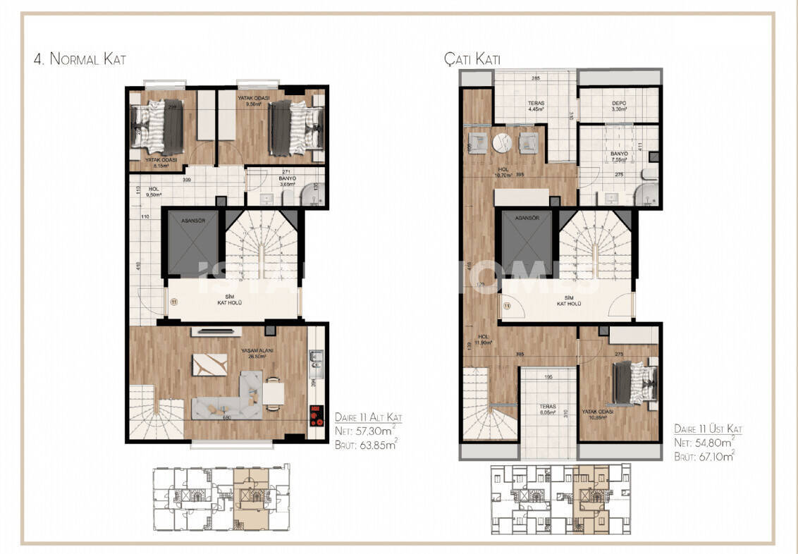 Appartamenti a Istanbul, Turchia, 38 m² - foto 4