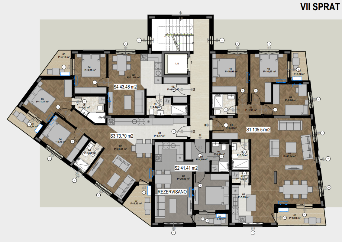 Flat in Bar, Montenegro, 44 m² - picture 4