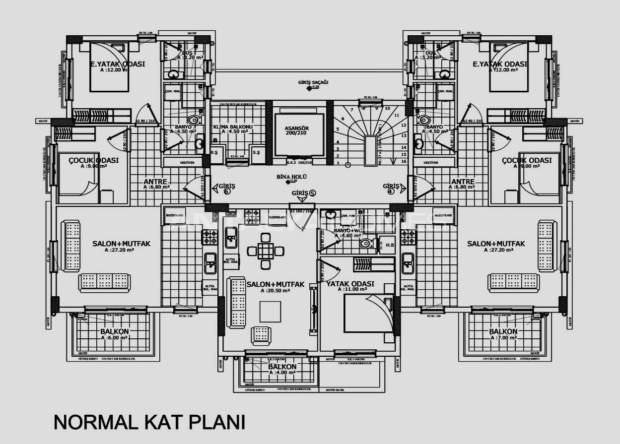 Apartment in Antalya, Türkei, 90 m² - Foto 15