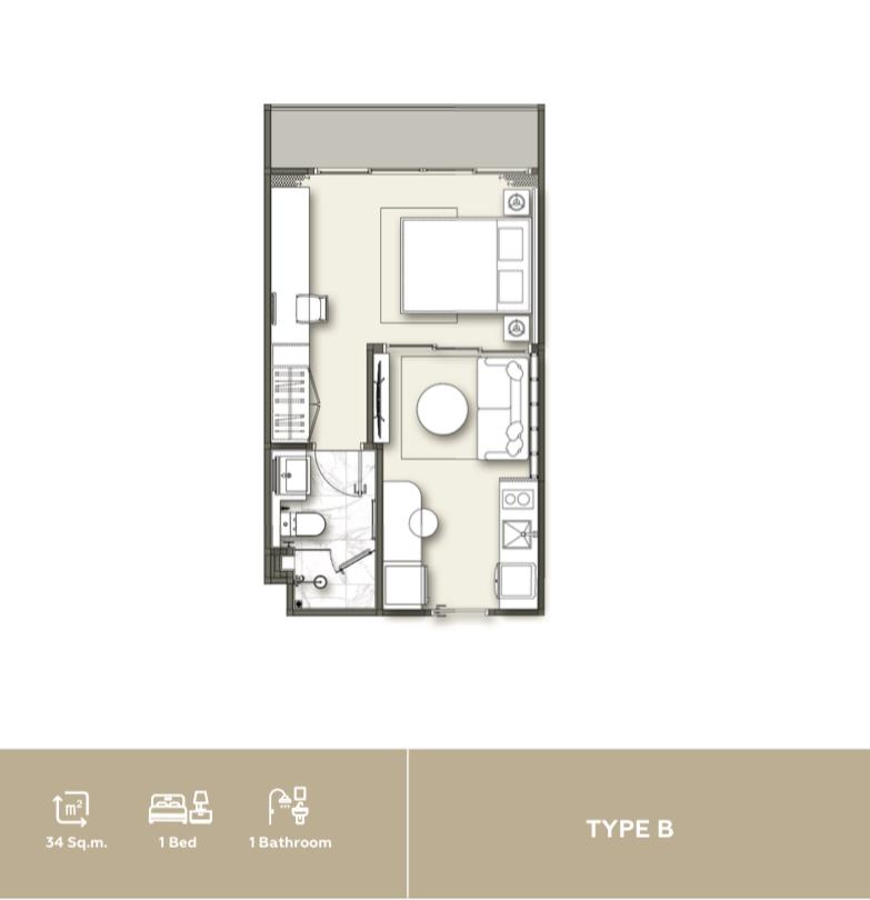 Piso en Phuket, Tailandia, 34 m² - imagen 4