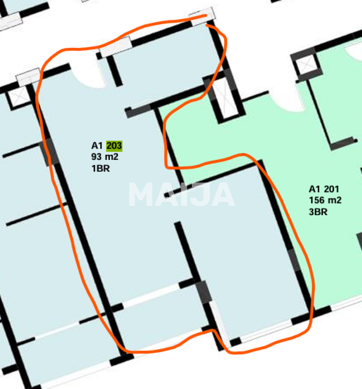 Apartment in Hurghada, Egypt, 93 m² - picture 2