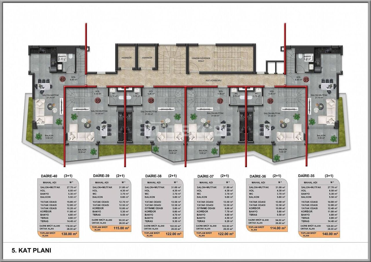 Apartamento en Alanya, Turquia, 80 m² - imagen 14