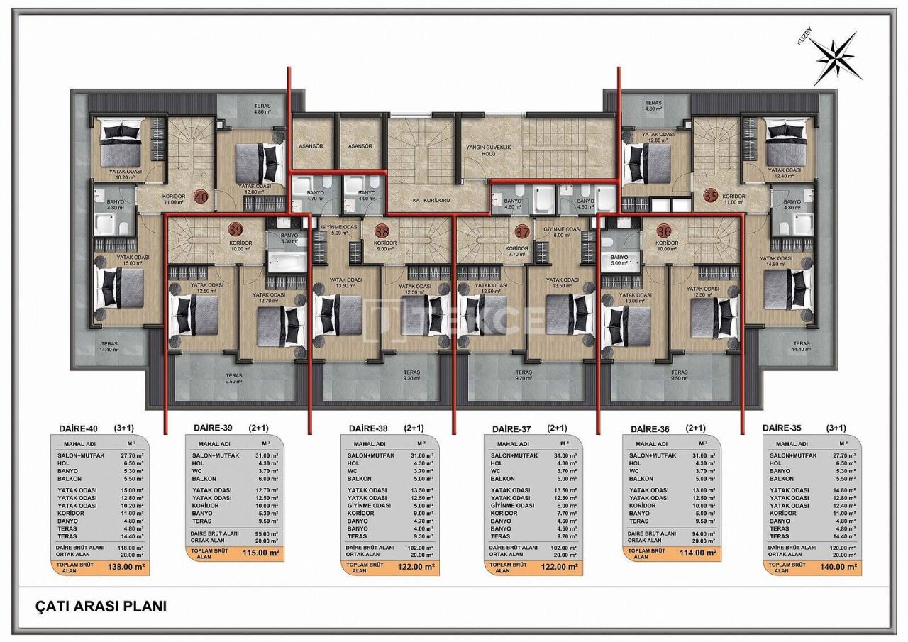 Apartamento en Alanya, Turquia, 80 m² - imagen 15