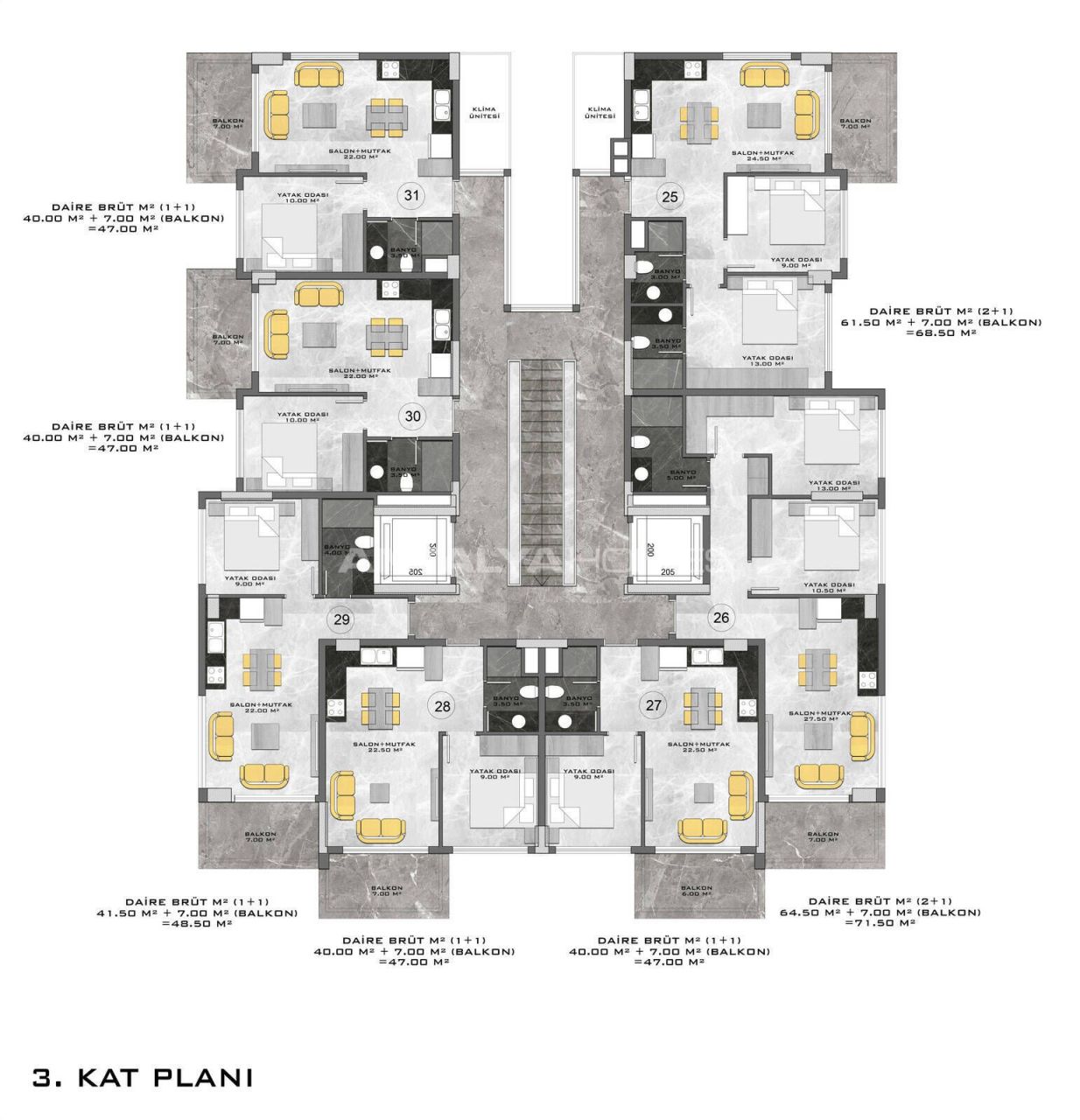 Appartement à Alanya, Turquie, 47 m² - image 9