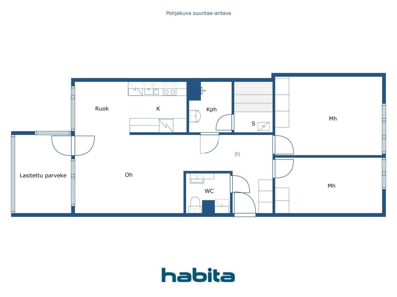 Apartment in Helsinki, Finland, 76.5 m² - picture 2