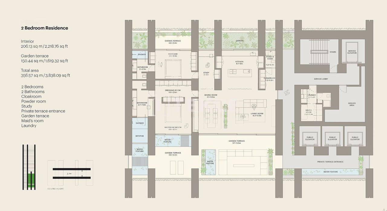 Appartamenti Business Bay, EAU, 383 m² - foto 18