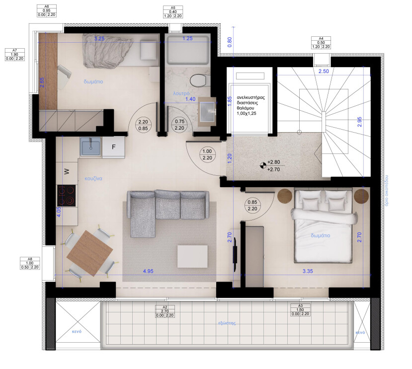 Wohnung in Thessaloniki, Griechenland, 69 m² - Foto 6
