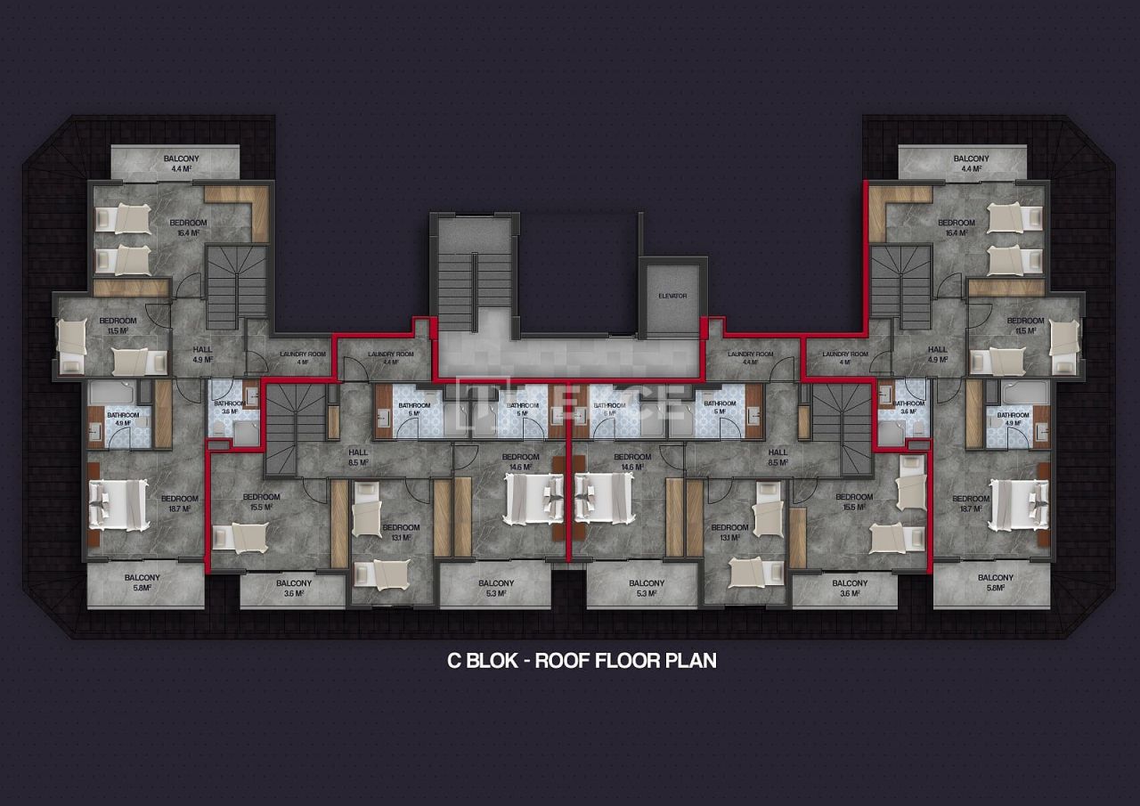 Apartment in Alanya, Türkei, 97 m² - Foto 13