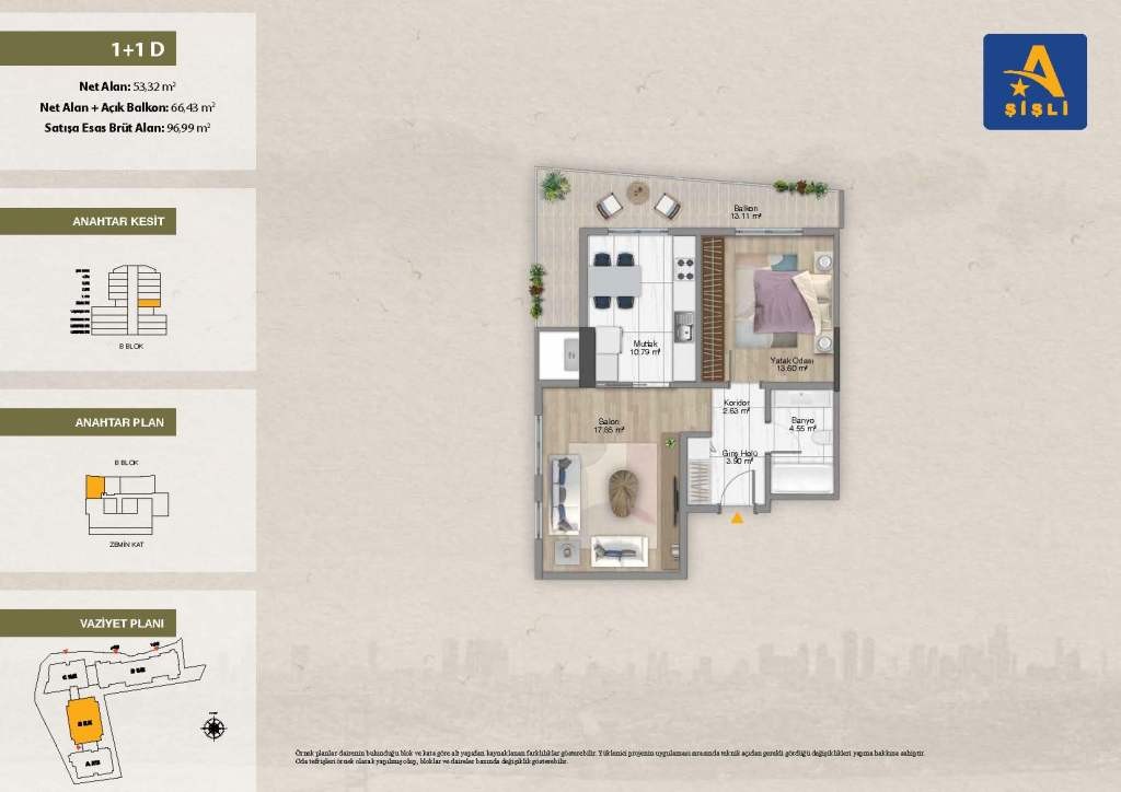 Appartement à Istanbul, Turquie, 59 m² - image 7