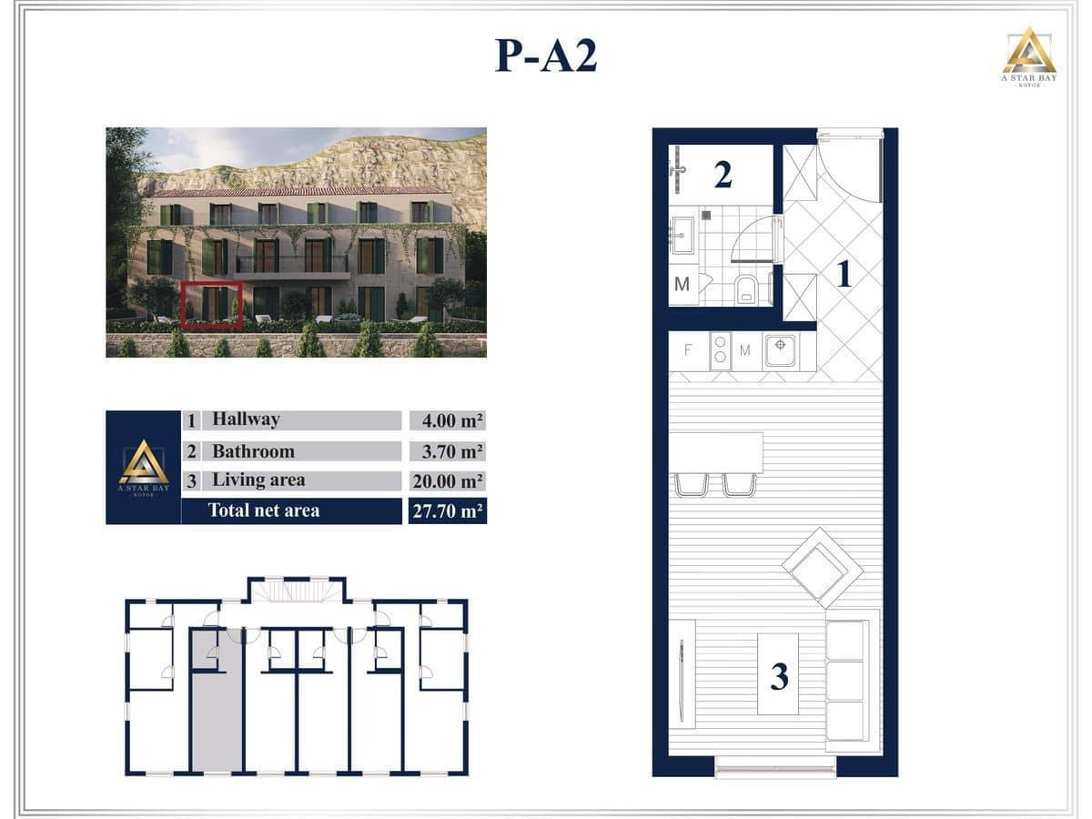 Appartamento a Kotor, Montenegro, 55 m² - foto 12