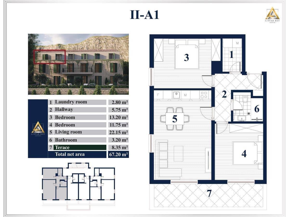 Appartamento a Kotor, Montenegro, 55 m² - foto 11