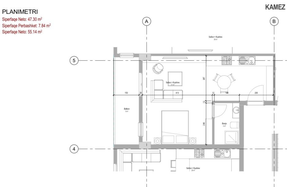 Wohnung in Tirana, Albanien, 50 m² - Foto 4