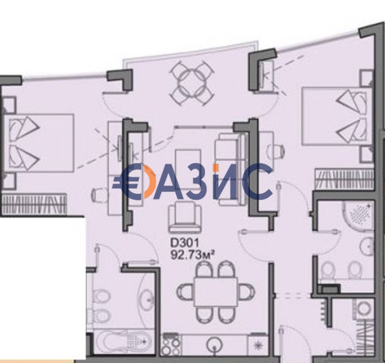 Apartment in Sveti Vlas, Bulgaria, 92.7 m² - picture 3