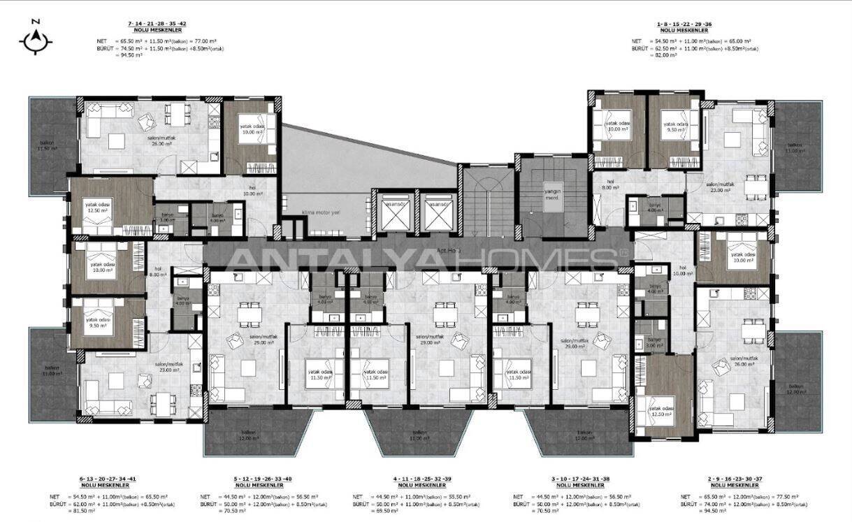 Appartamenti a Alanya, Turchia, 60 m² - foto 8
