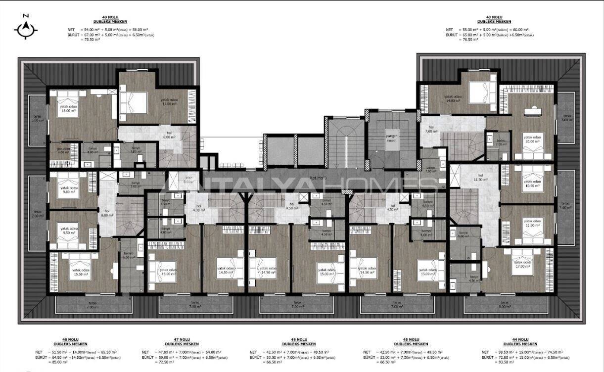 Appartamenti a Alanya, Turchia, 60 m² - foto 10