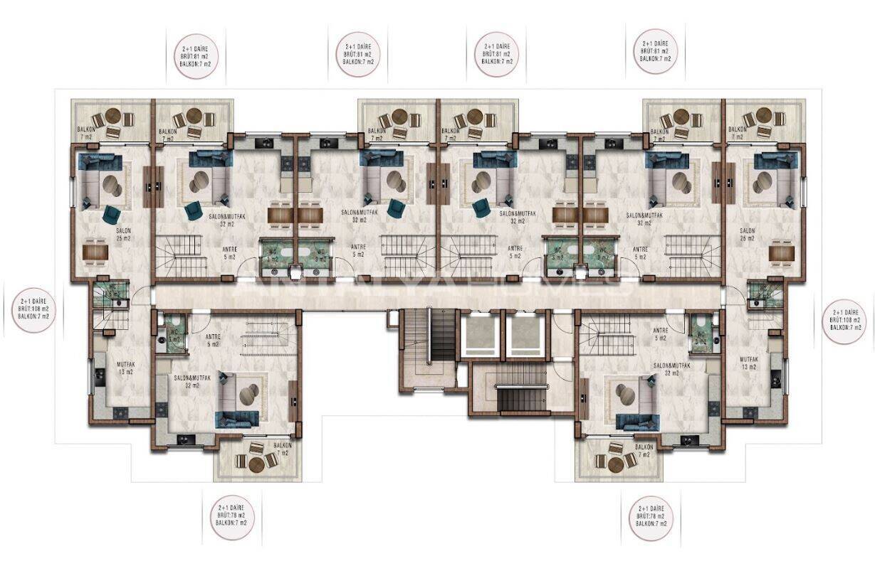 Appartamenti a Alanya, Turchia, 55 m² - foto 17