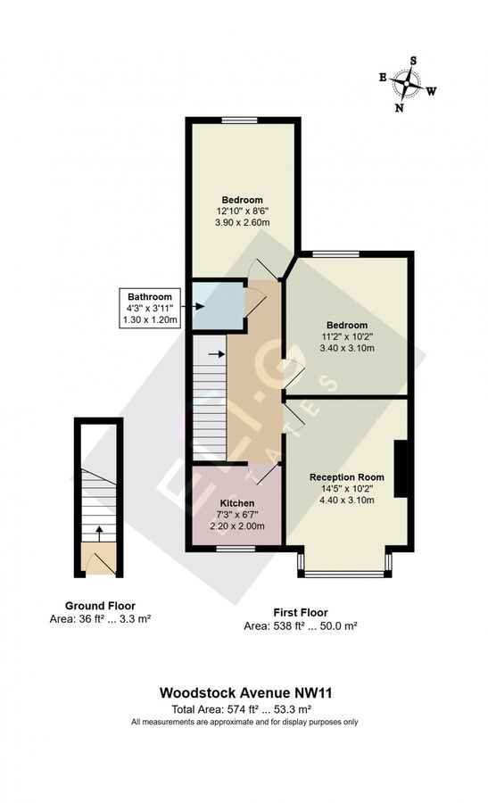 Wohnung in London, Großbritannien, 53 m² - Foto 6