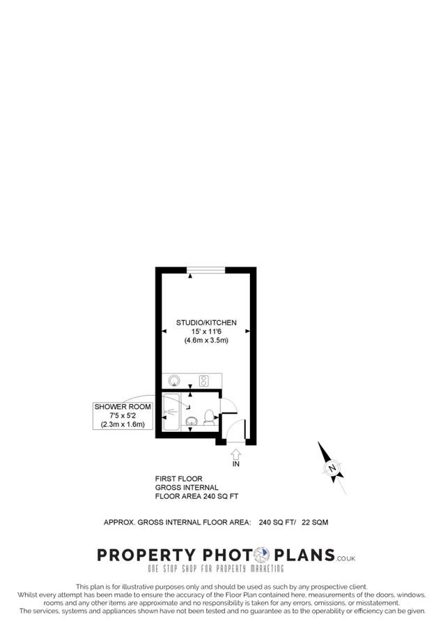 Flat in London, United Kingdom, 22 m² - picture 6
