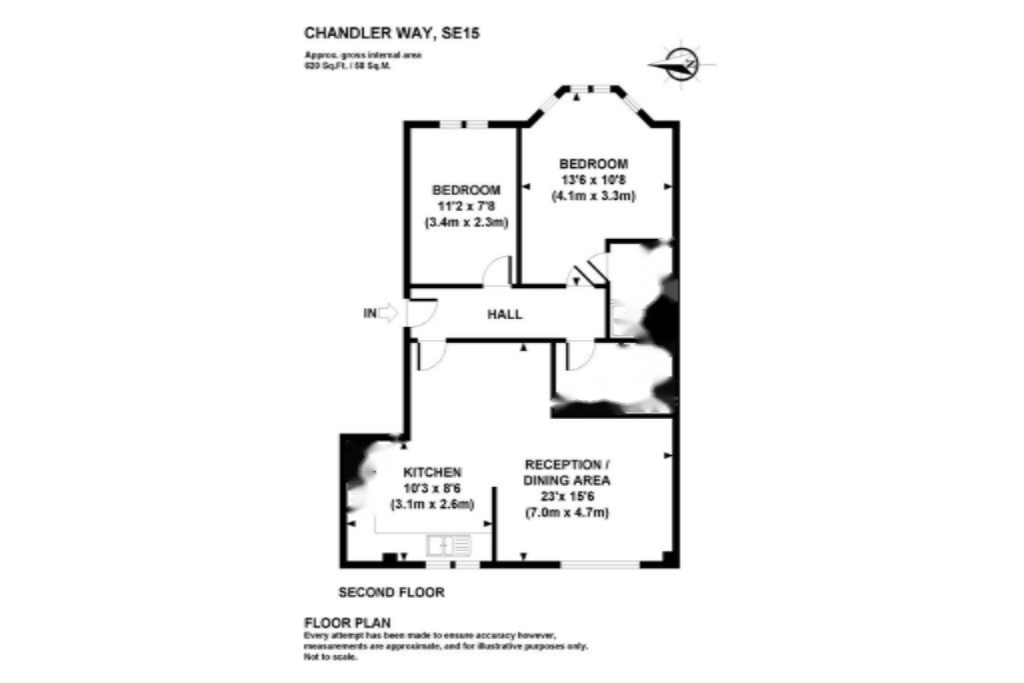 Wohnung in London, Großbritannien, 58 m² - Foto 6
