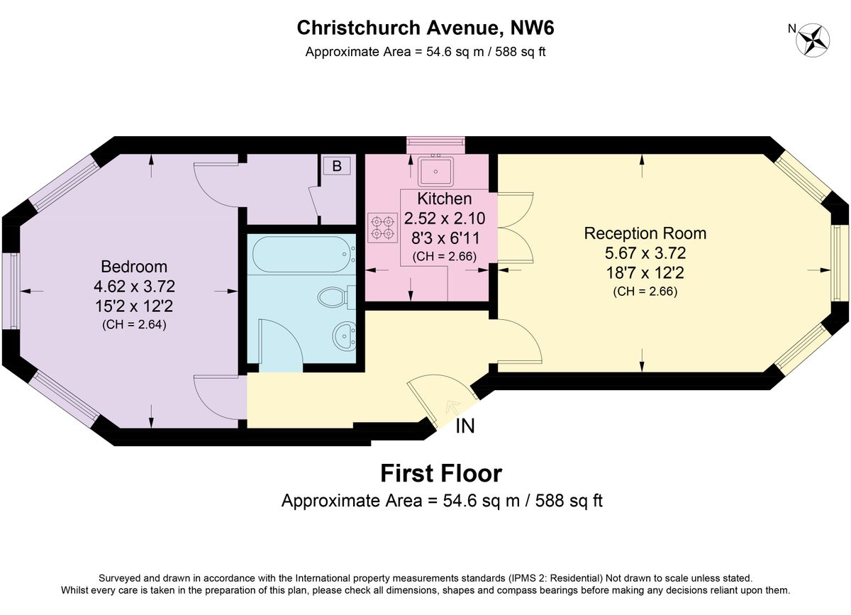 Wohnung in London, Großbritannien, 55 m² - Foto 8