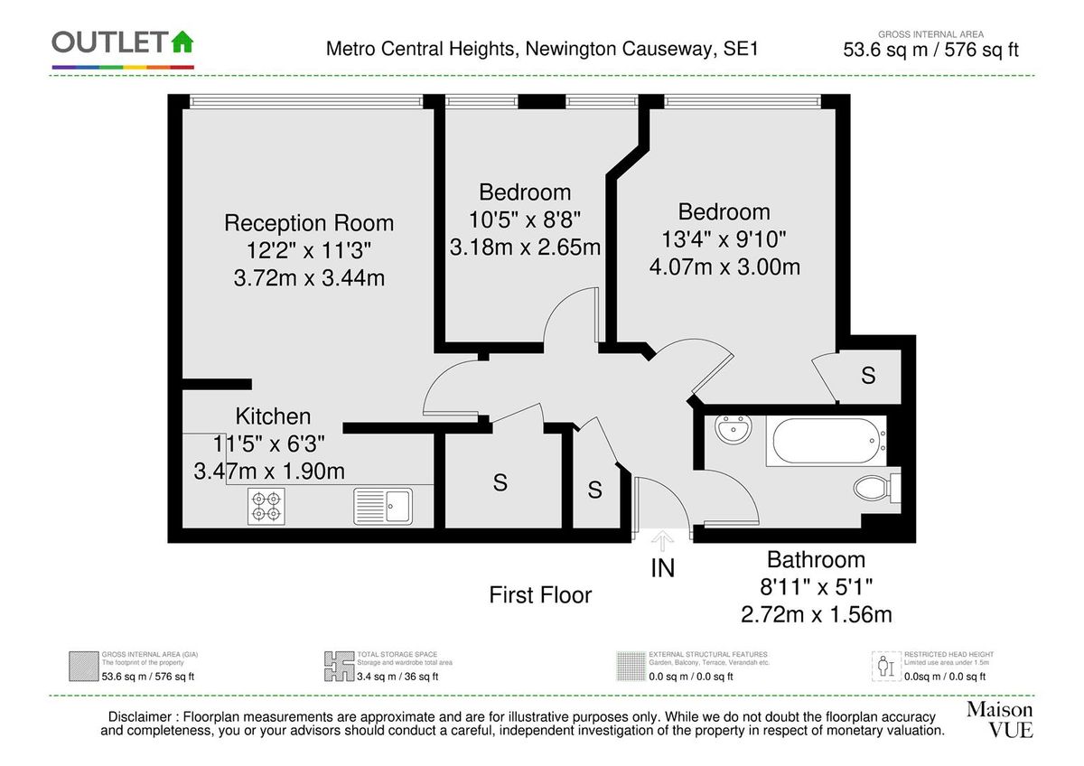 Wohnung in London, Großbritannien, 54 m² - Foto 8