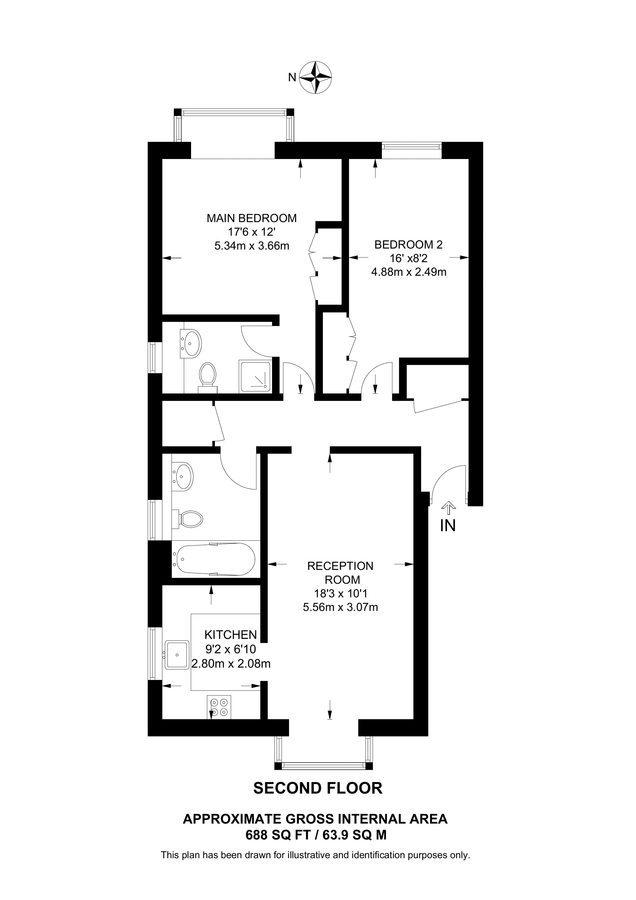 Wohnung in London, Großbritannien, 64 m² - Foto 9