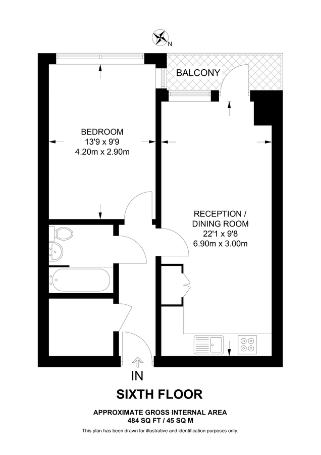Appartamento a Londra, Regno Unito, 45 m² - foto 9