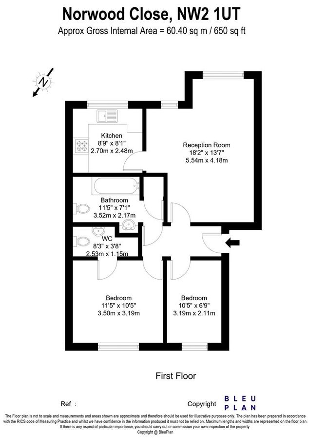 Piso en Londres, Reino Unido, 60 m² - imagen 9