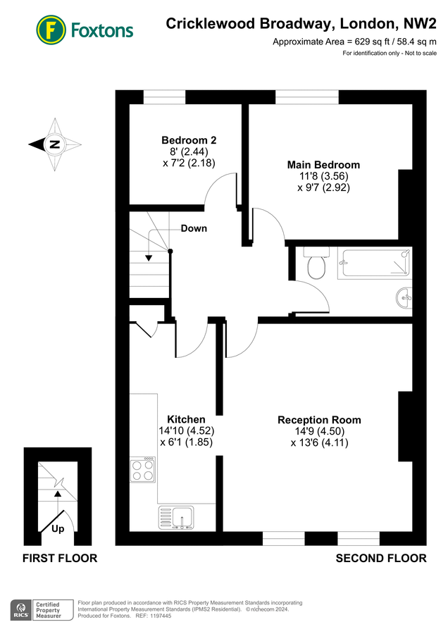 Wohnung in London, Großbritannien, 58 m² - Foto 10