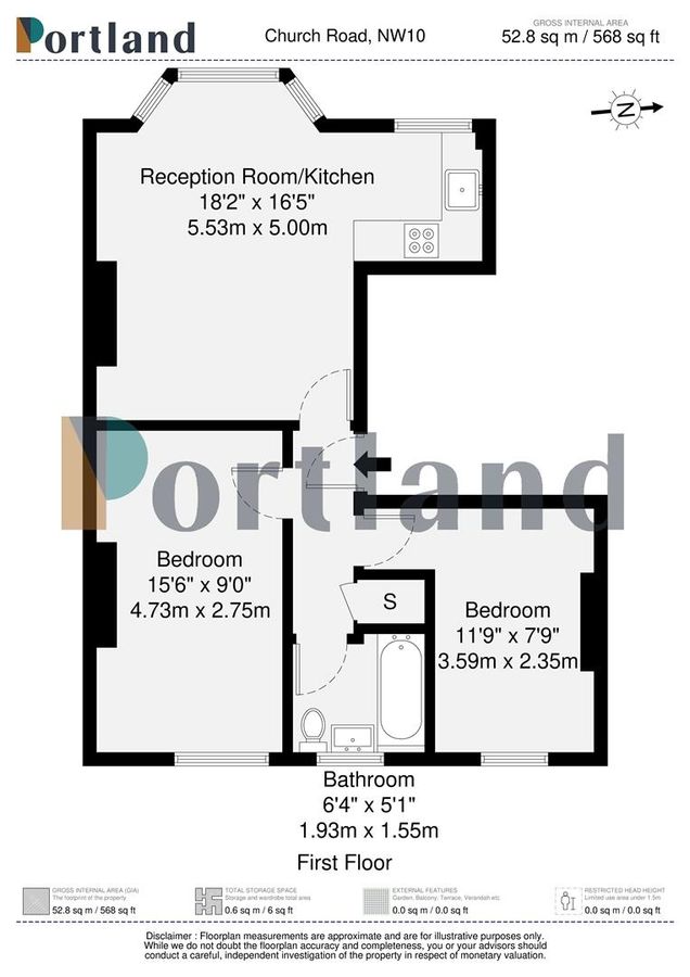 Wohnung in London, Großbritannien, 53 m² - Foto 10