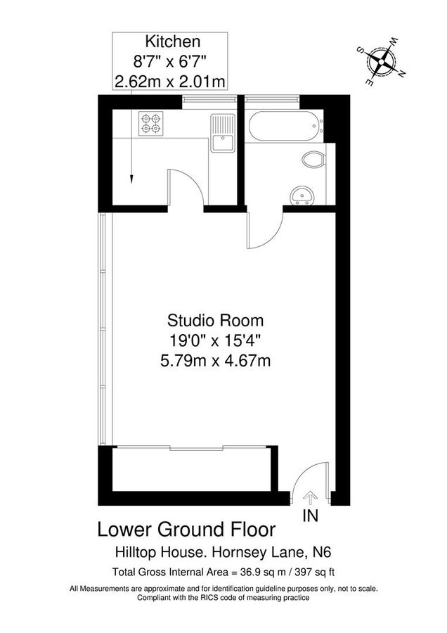 Piso en Londres, Reino Unido, 37 m² - imagen 9