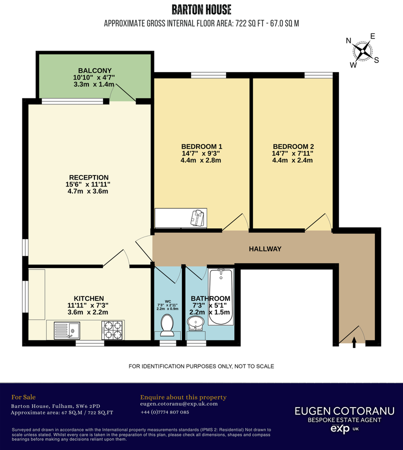 Appartement à Londres, Royaume-Uni, 67 m² - image 11