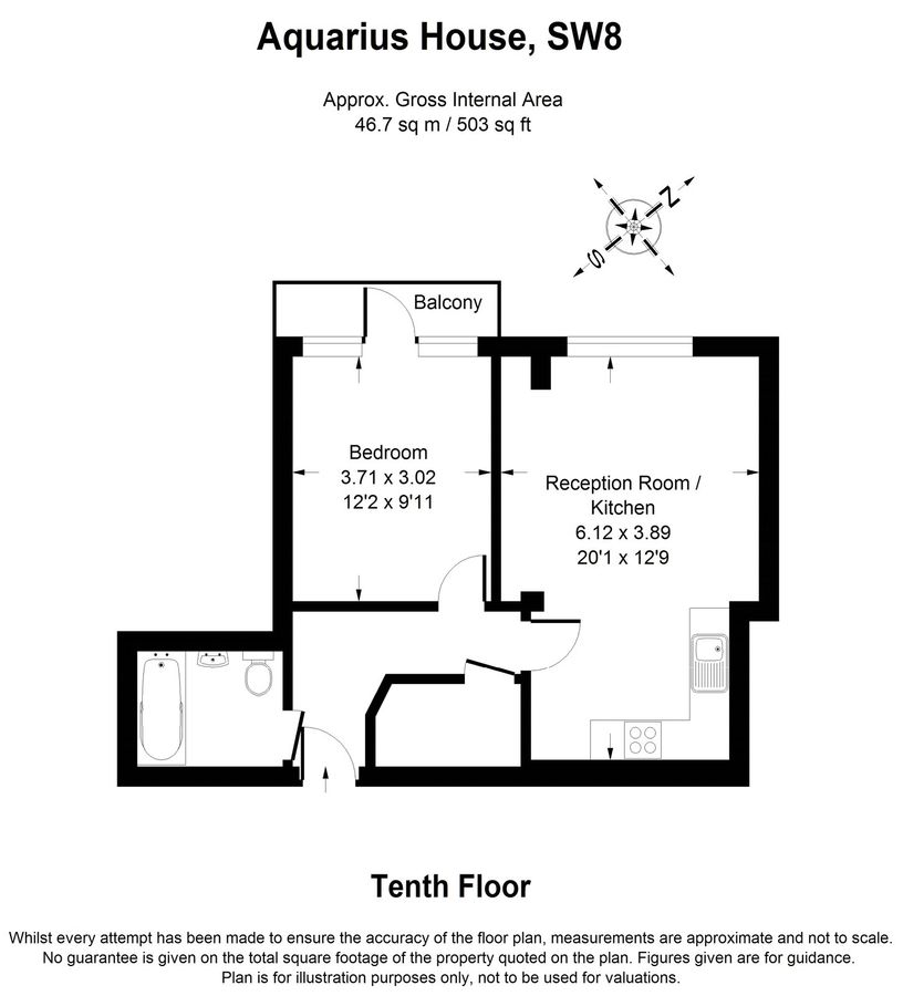 Wohnung in London, Großbritannien, 47 m² - Foto 11