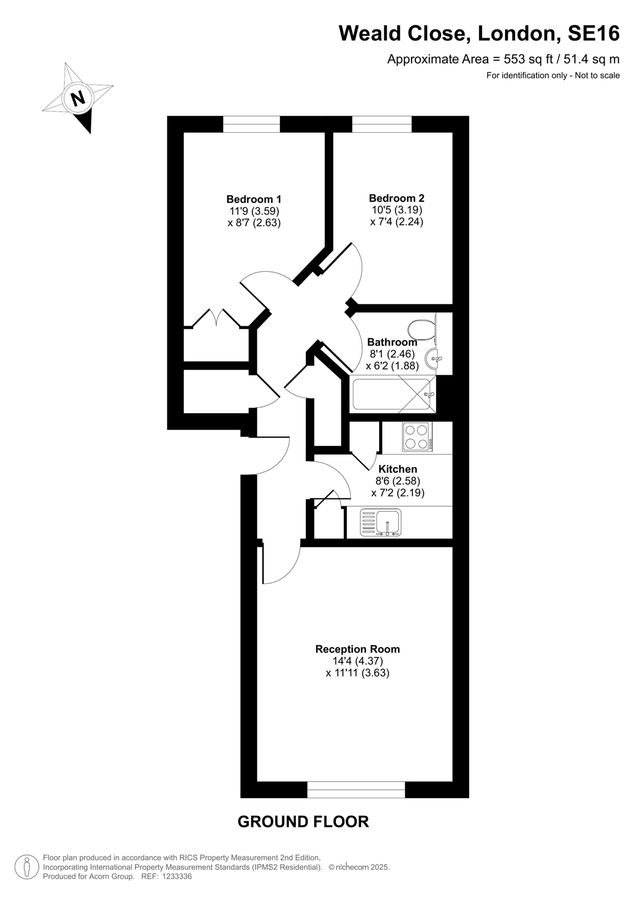 Wohnung in London, Großbritannien, 51 m² - Foto 13