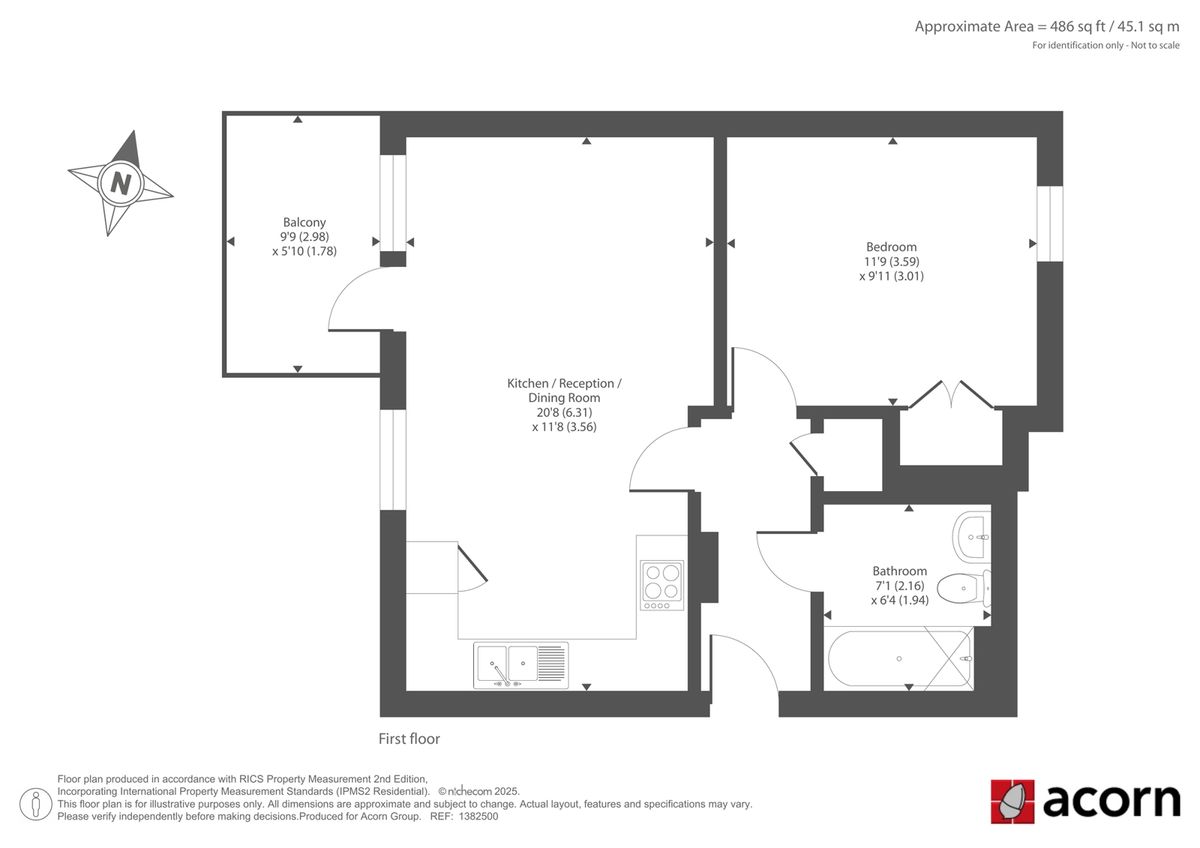Wohnung in London, Großbritannien, 45 m² - Foto 14