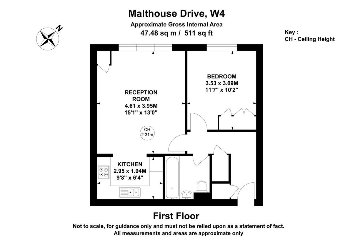 Wohnung in London, Großbritannien, 48 m² - Foto 14