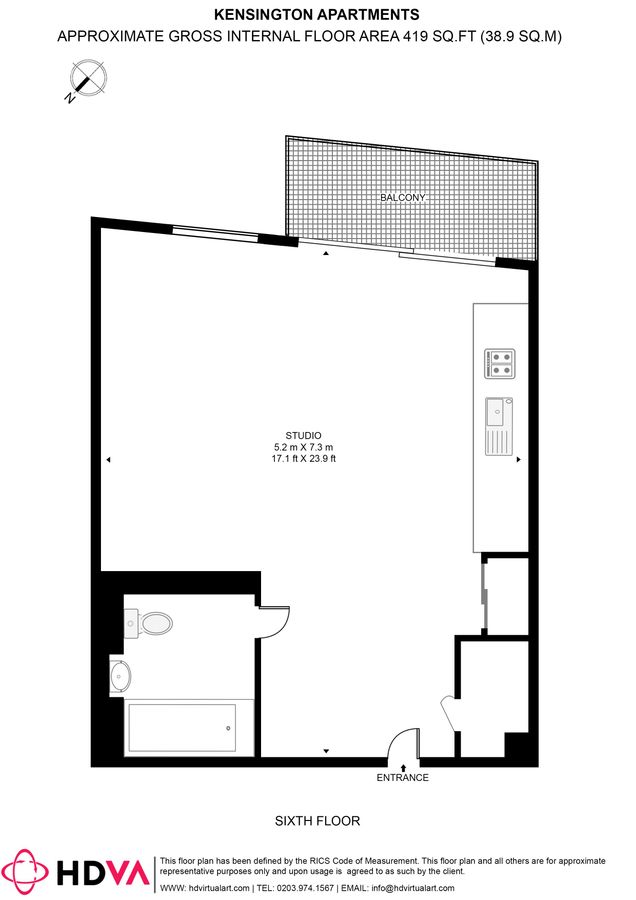 Flat in London, United Kingdom, 39 m² - picture 14